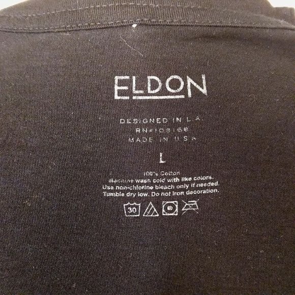 Eldon | No Worries Black Men's Large T-shirt - Picture 5 of 5